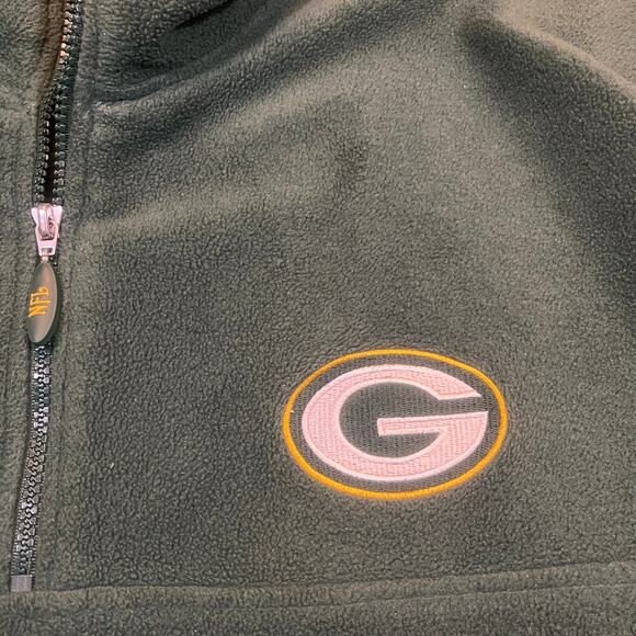 Vintage NFL Men 2Xl Green Bay Packers 1/4 Zip Fleece Sweater Long Sleeve - Picture 1 of 6